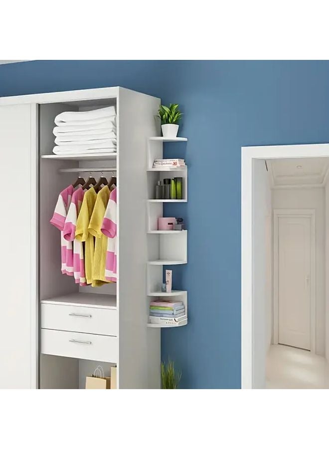 Black Thickened Five Tier Corner Floating Shelf No Drill Triangle Design - Image 3